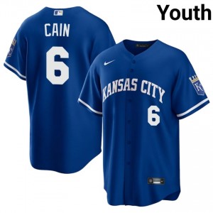 Royal Lorenzo Cain #6 KC Baseball Embroidery Jersey | Gameday Youth Fit 37606951