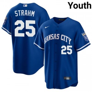 Matt Strahm #25 Kansas City Royals Baseball Jersey | Premium Youth Royal Embroidery Edition 78746330