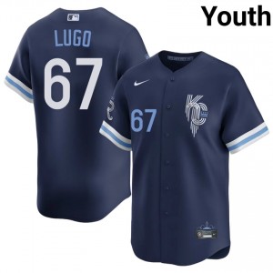 Seth Lugo #67 Kansas City Royals City Connect Baseball Jersey | Limited Youth Navy Sewn Edition 40053457