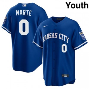 Starling Marte #0 Kansas City Royals Baseball Jersey | Authentic Youth Royal Embroidery Edition 12881113